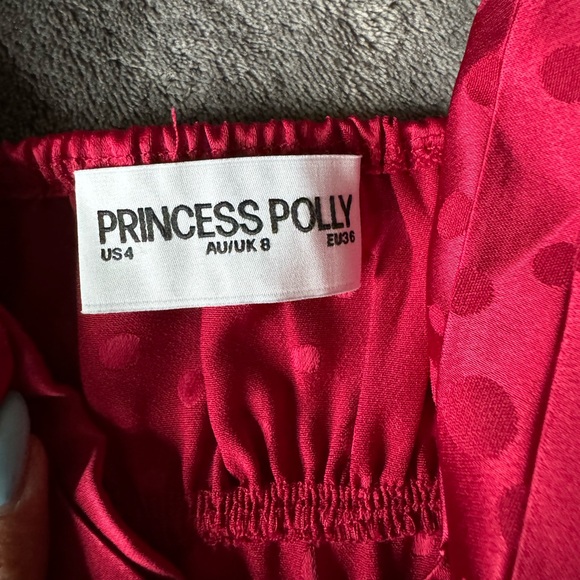 Red Silk Dress - Picture 5 of 6